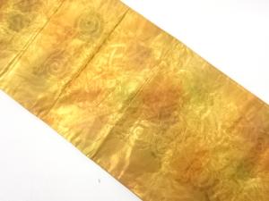 更紗模様織り出し　袋帯